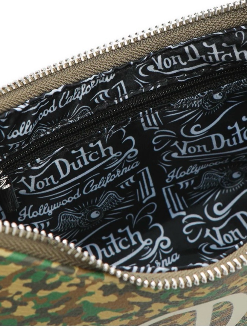 NWT Von Dutch Green Camo Shoulder Bag (MSRP $99) - Picture 6 of 8